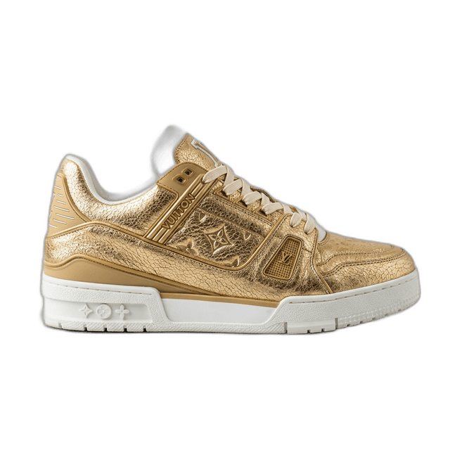 Tênis Louis Vuitton LV Trainer Dourado